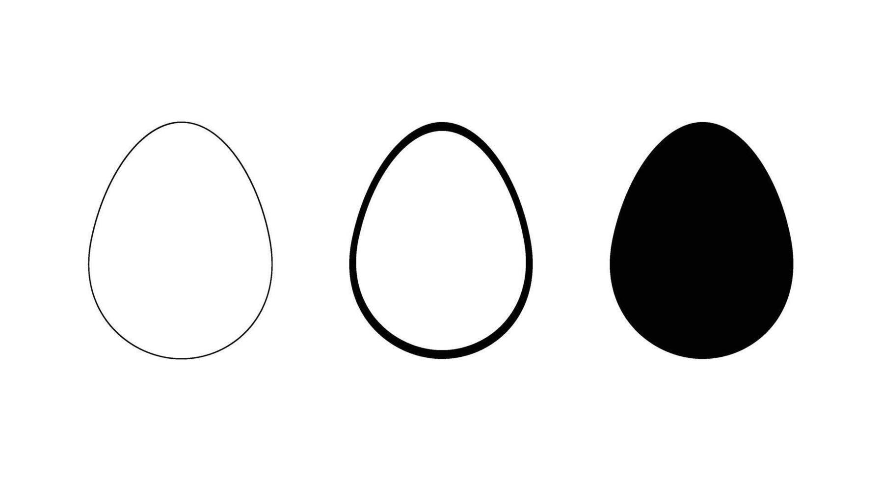 Easter egg outline vector