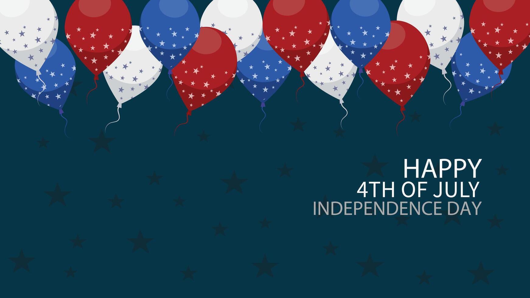 4th of July greeting card. Fourth of July Independence Day of the usa vector