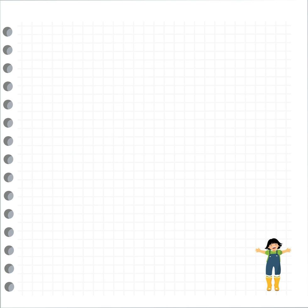 Realistic notebook with squared sheets vector