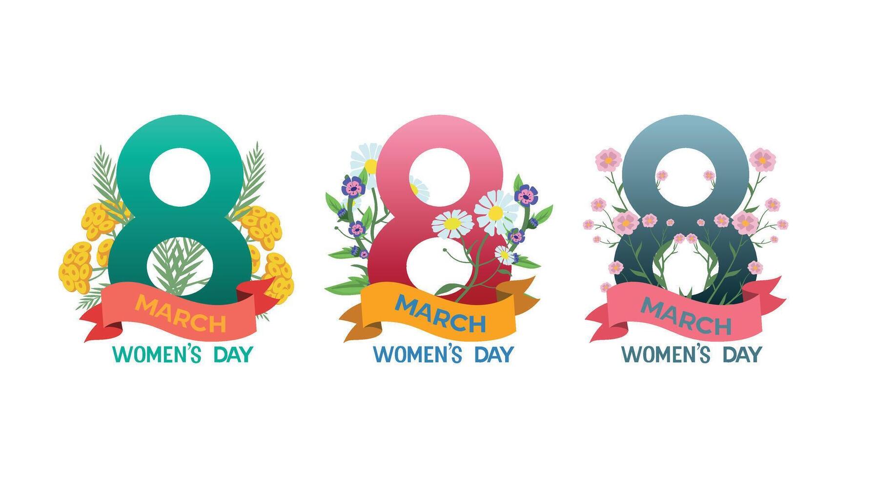 Mother's day card, 8 march icon vector