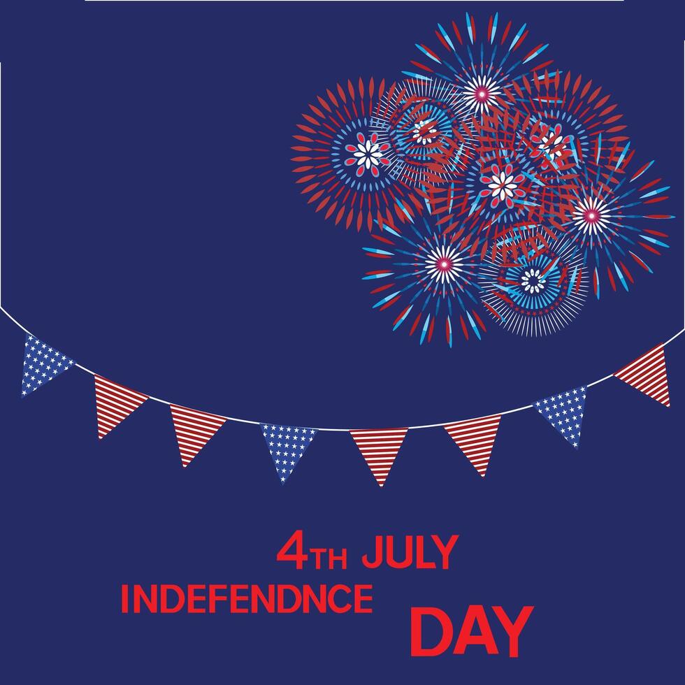 4th Of July Greeting Card Background vector