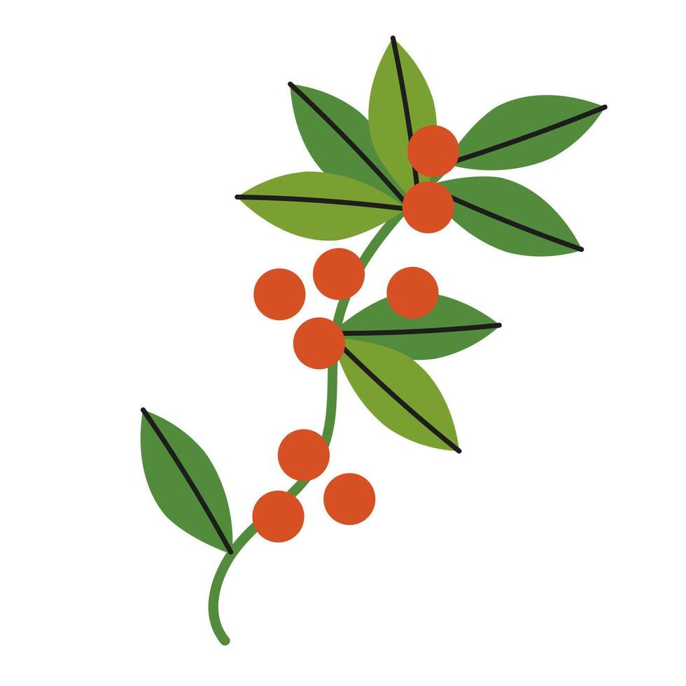 Branch with cherry tomatoes hand drawn illustration on isolated background. Harvest, vegetable, ingredient, healthy food. Design element for print, card, sign, label, logo, paper vector