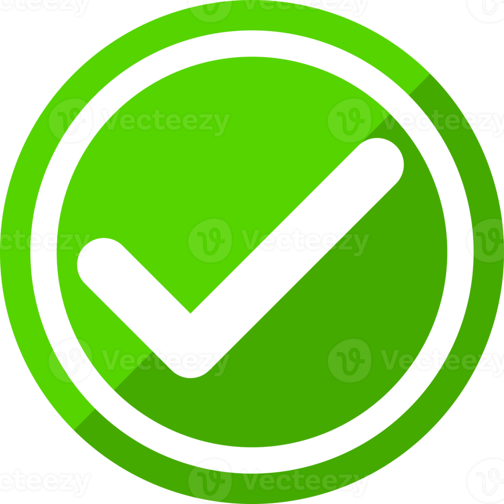 Check mark with wrong sign in circle icon png