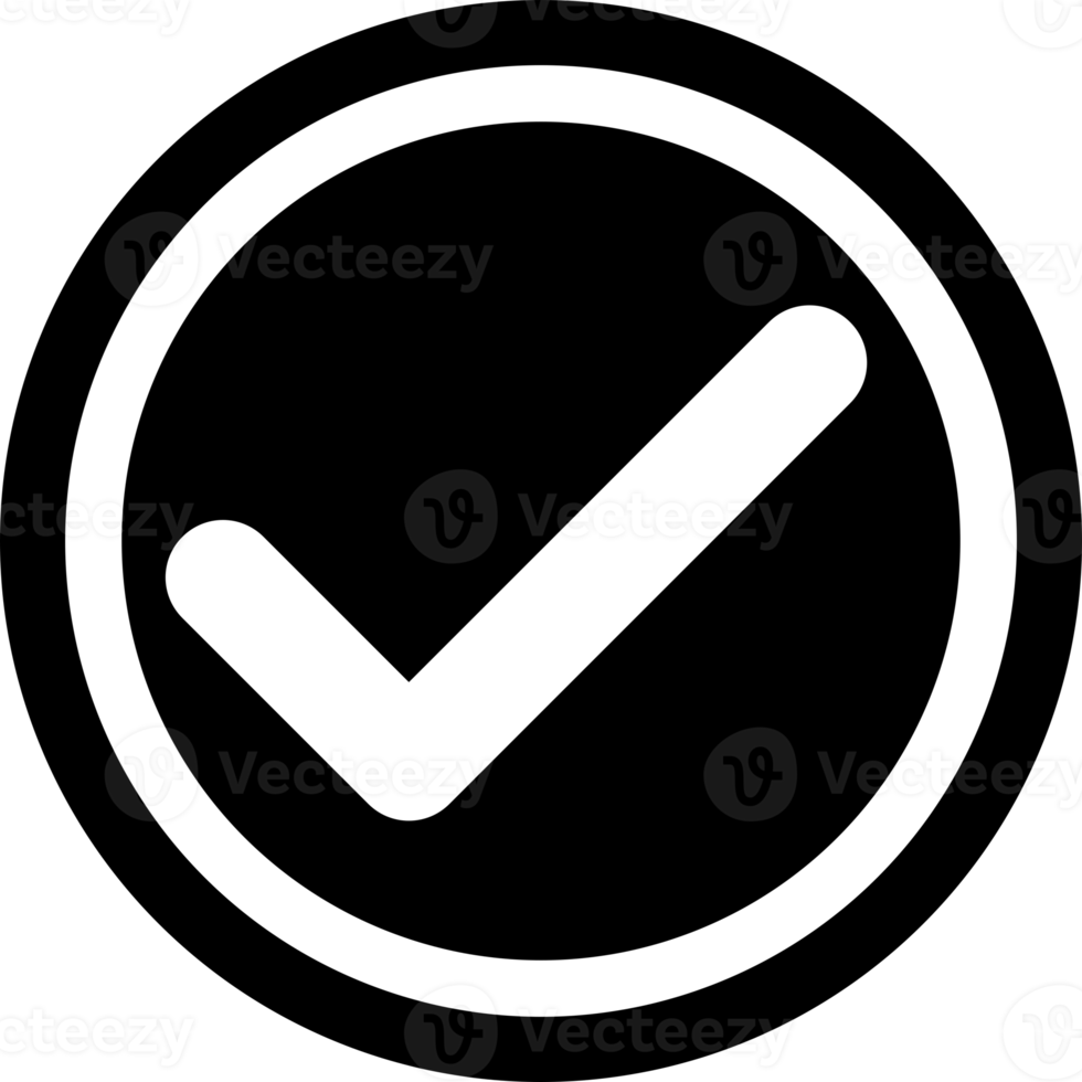 Check mark with wrong sign in circle icon png