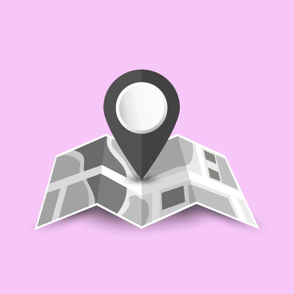 ap pin pointer black and white vector