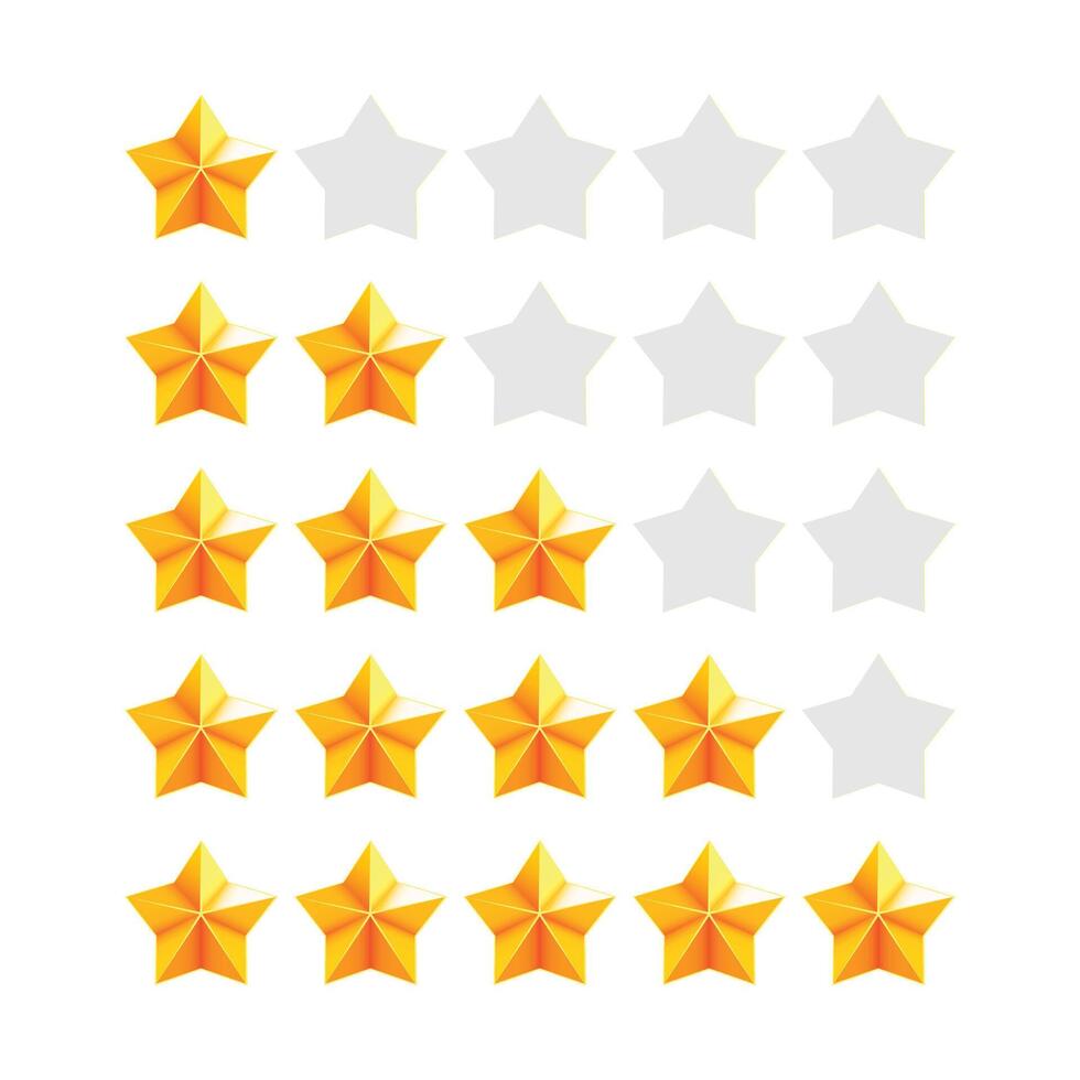 Icon modern shiny star rating design vector