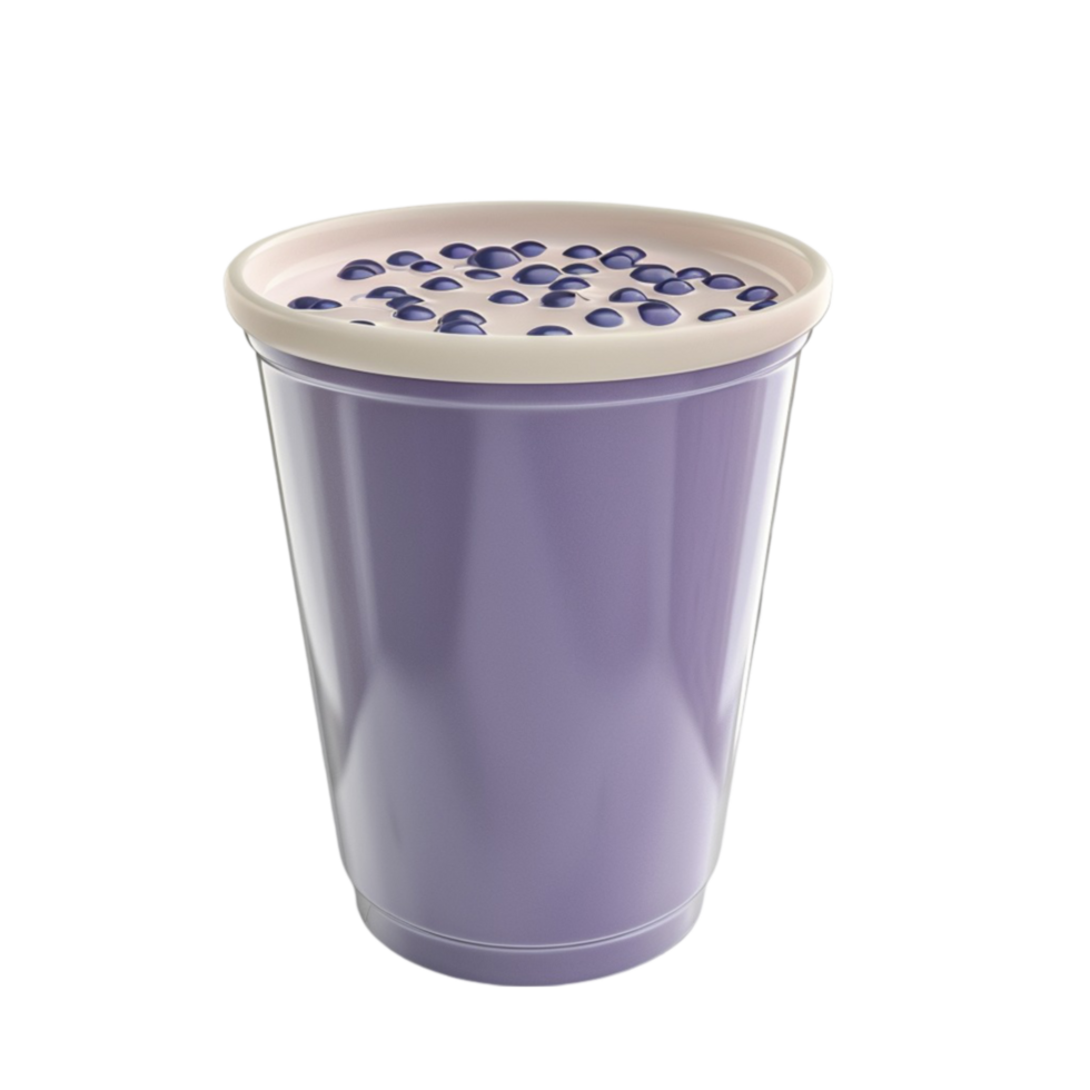 Yummy Taro Bubble Tea isolated on transparent Background Generative-AI png