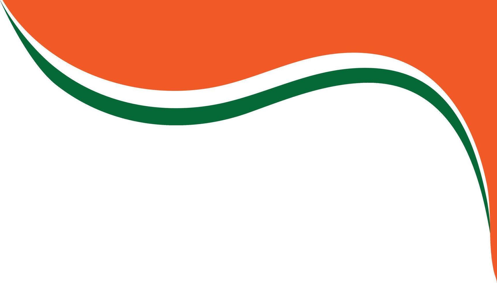 Abstract Corner border design in Saffron, white and green color best to use in India Independence day designs vector