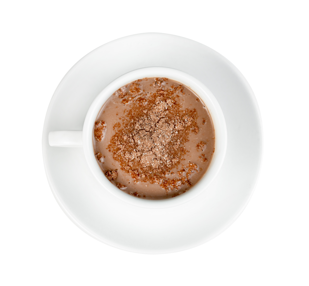 hot chocolate with coffee cup isolated png