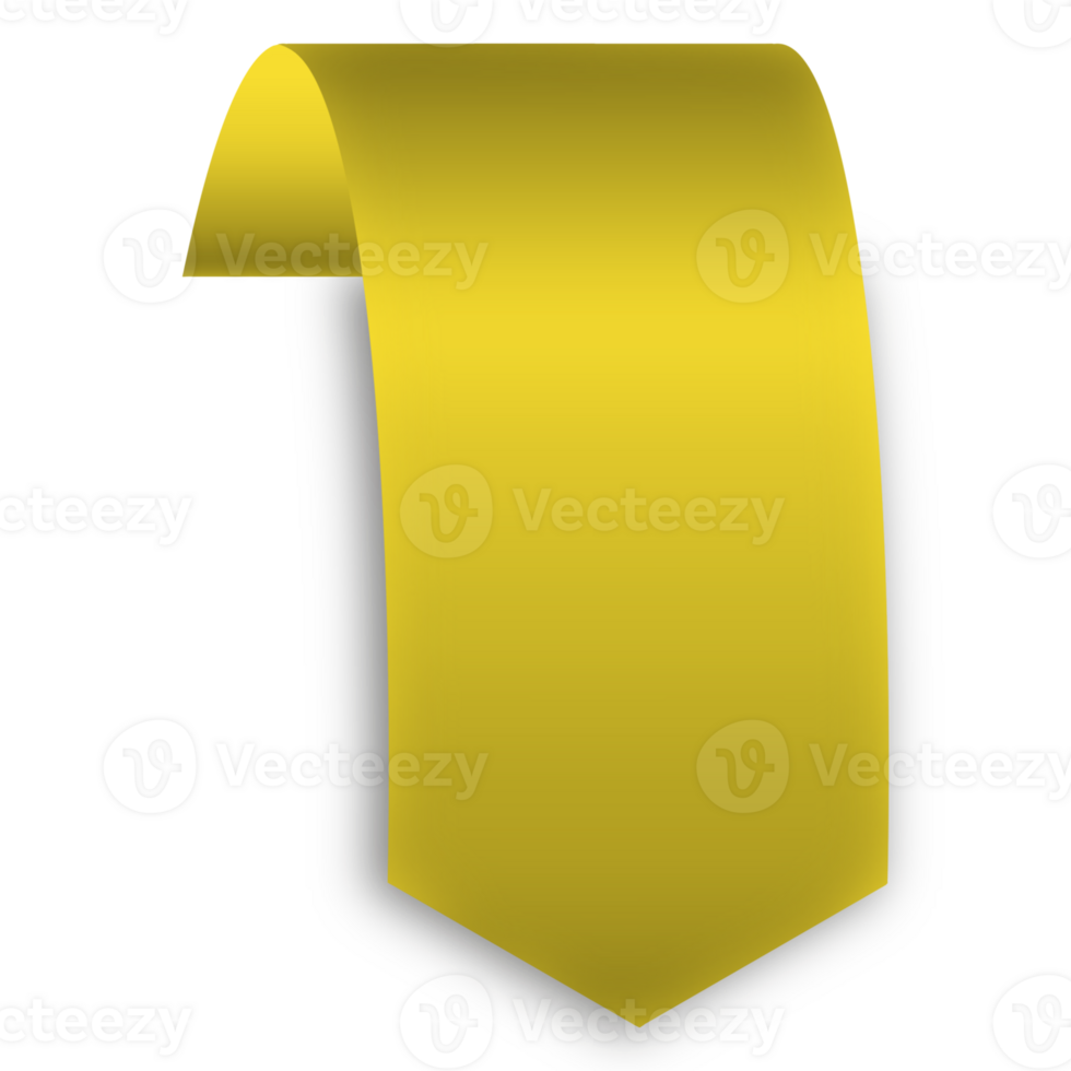 gold blank tags and ribbons isolated. banners, badges and labels on transparent background png