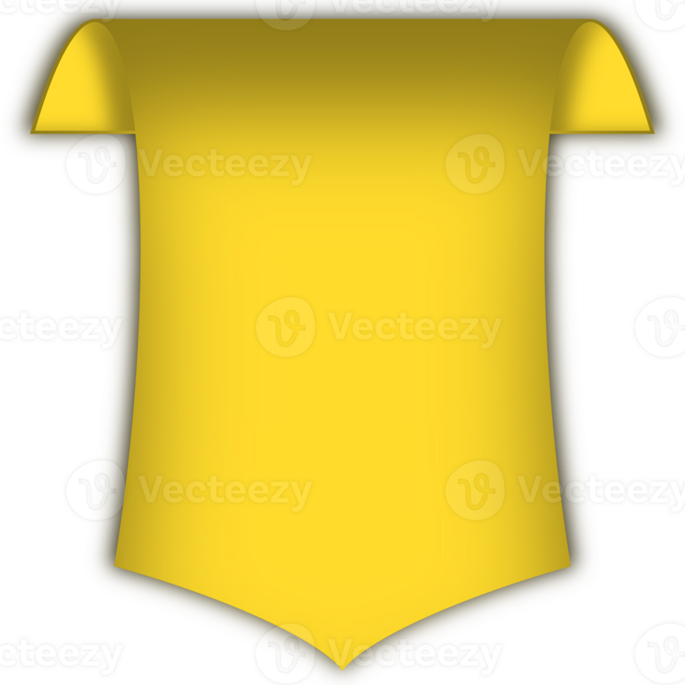 yellow ribbon isolated on transparency background. png