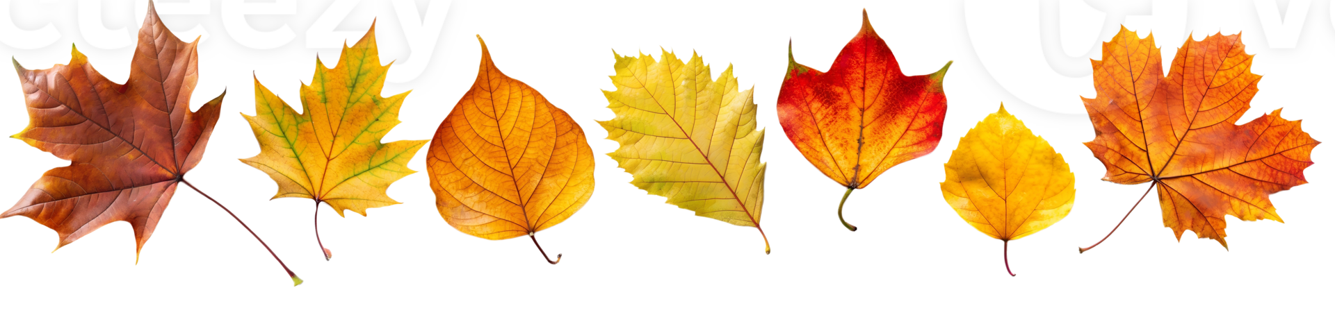 Border frame of fallen yellow and orange leaves isolated on a transparent background top view. Minimal autumn season concept. Flat layout. Set of autumn leaves cut , nature. Bright autumn leaves png