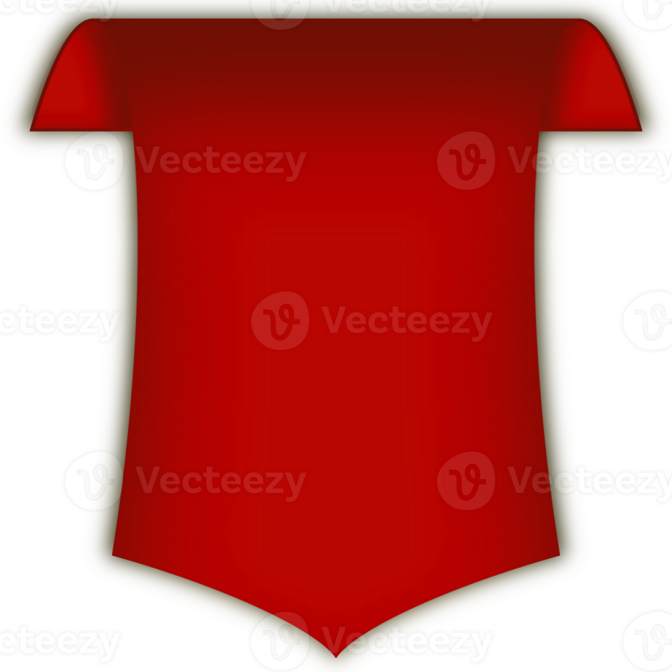 red ribbon on transparency background. png