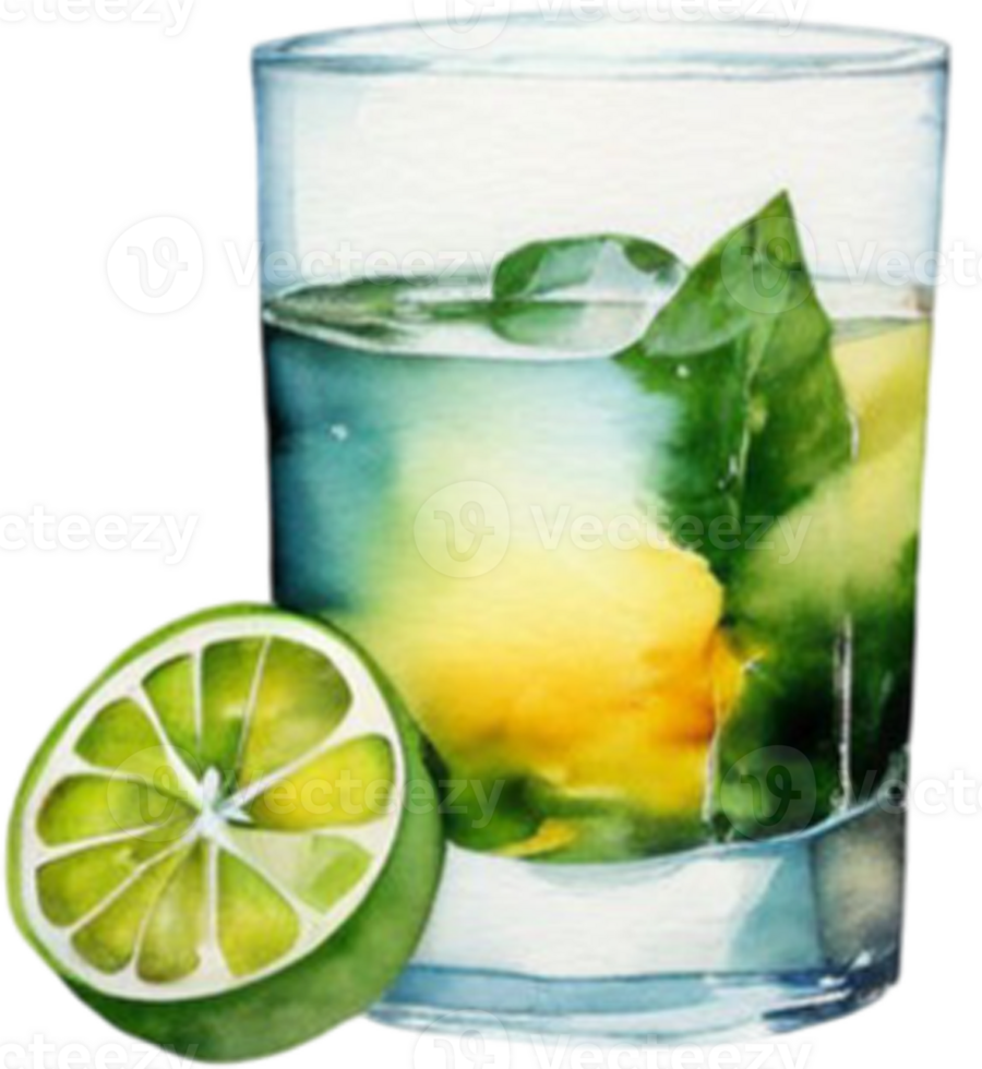 mojito cocktail watercolor png
