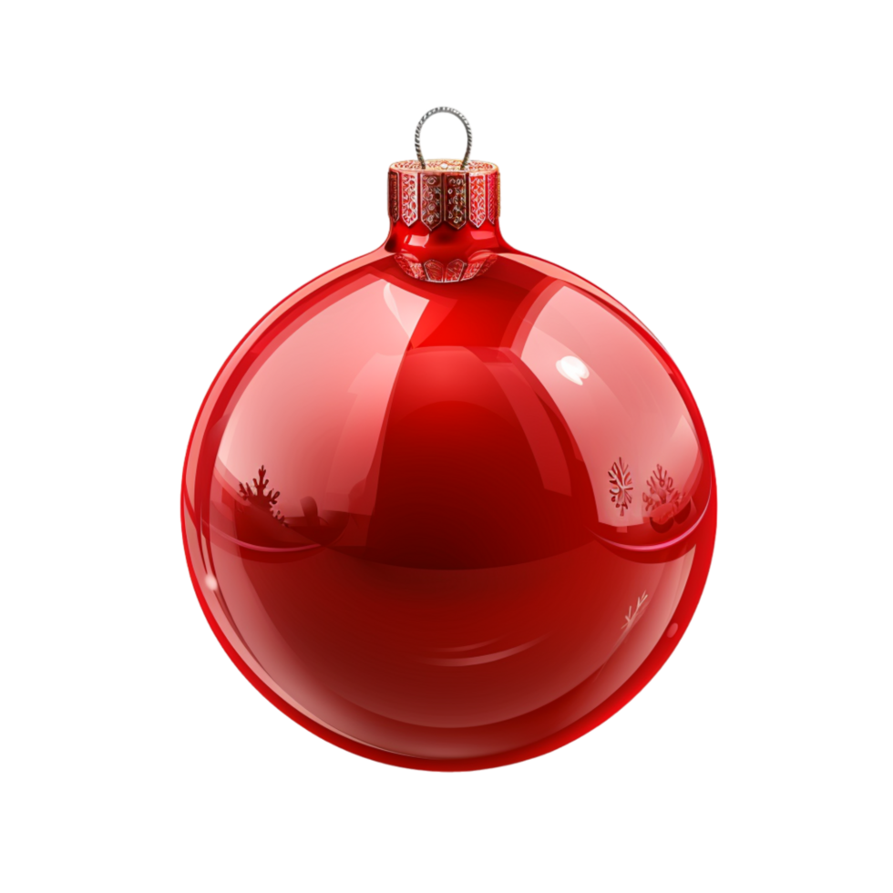 Generated Ai Glossy Red Ball png