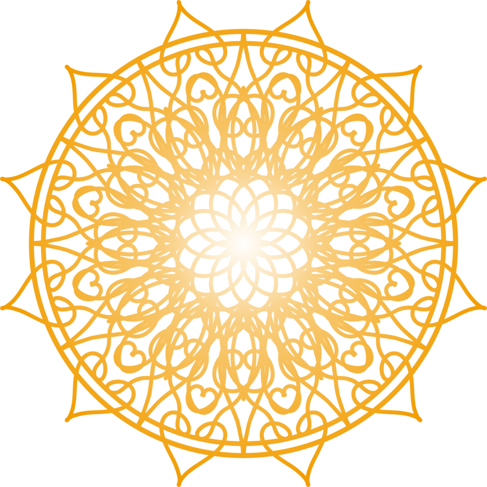 Decorative round mandala ornament png