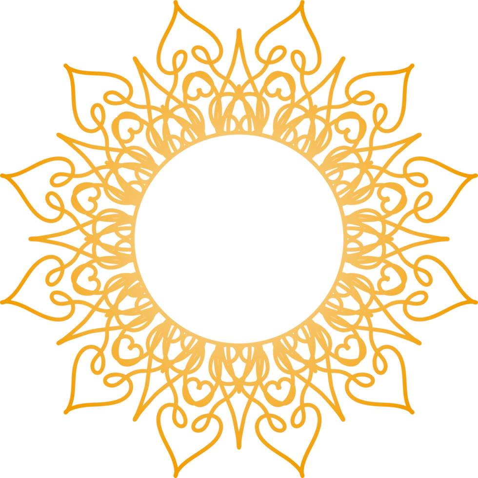 Decorative round mandala ornament png