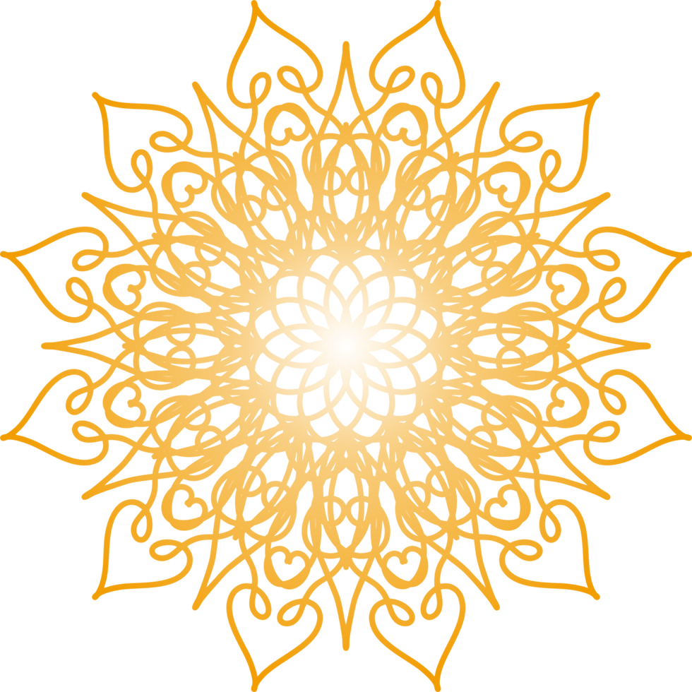 Decorative round mandala ornament png