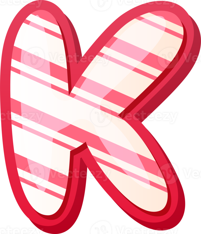 Candy Alphabet Letter K png