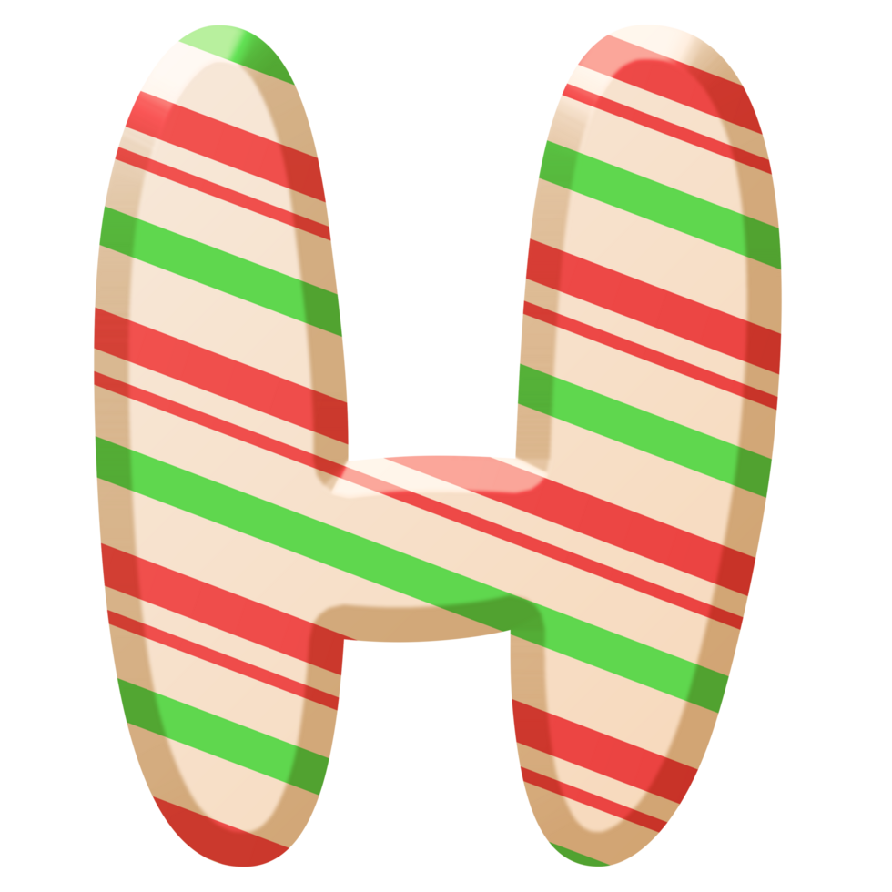 Candy Alphabet Uppercase Letter H png
