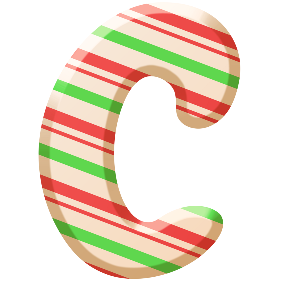 Candy Alphabet Uppercase Letter C png