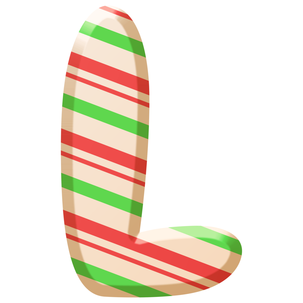 Candy Alphabet Uppercase Letter L png