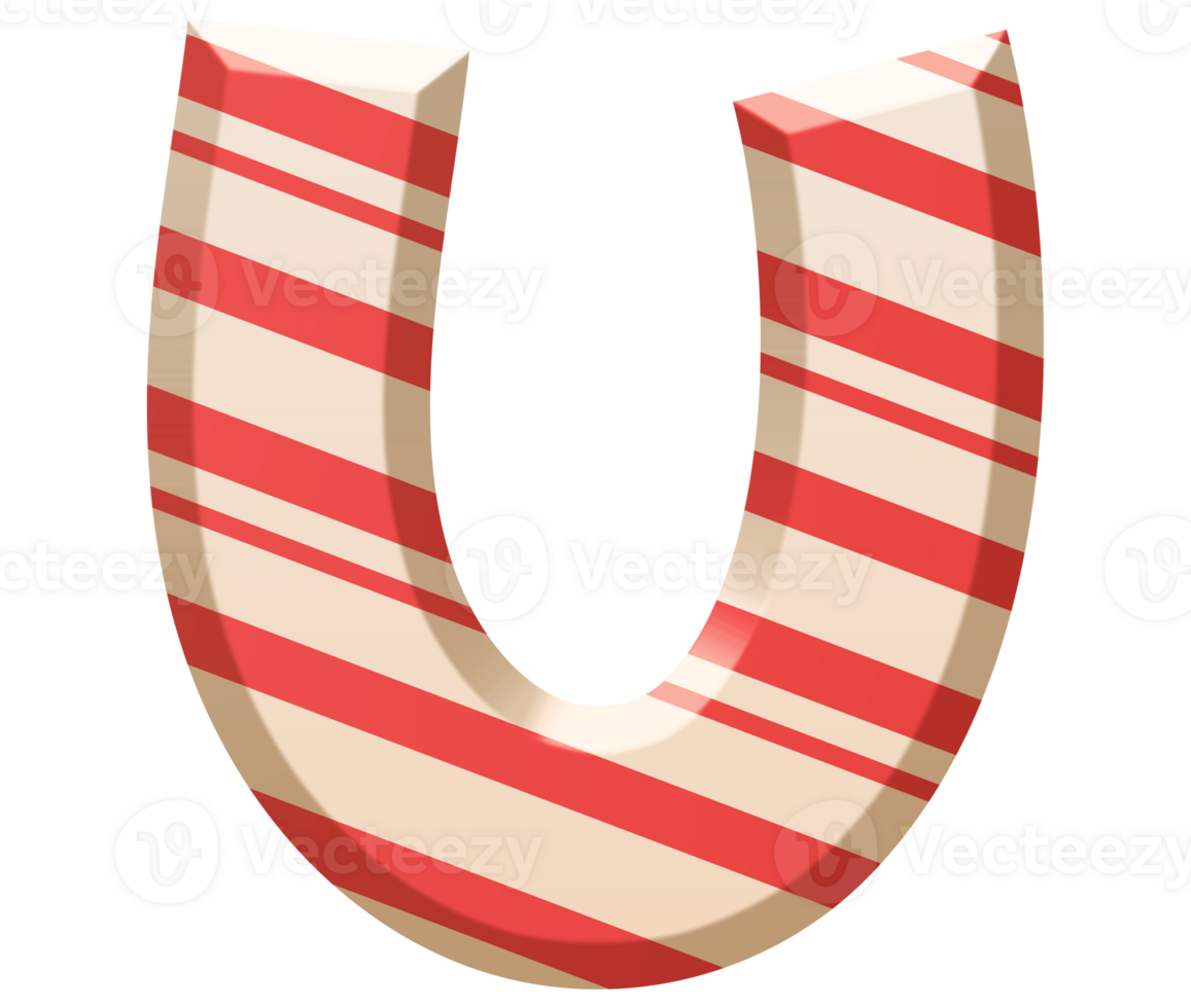 Candy Alphabet Uppercase Letter U png