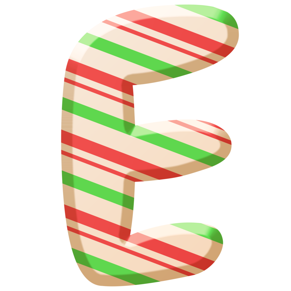 Candy Alphabet Uppercase Letter E png