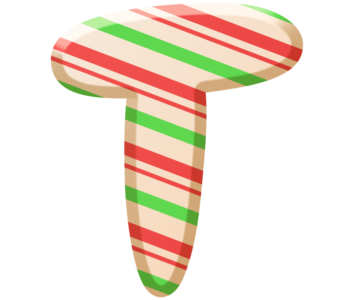 Candy Alphabet Uppercase Letter T png