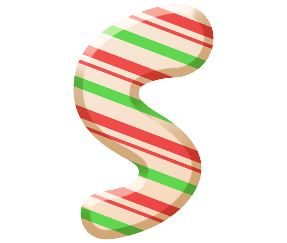 Candy Alphabet Uppercase Letter S png