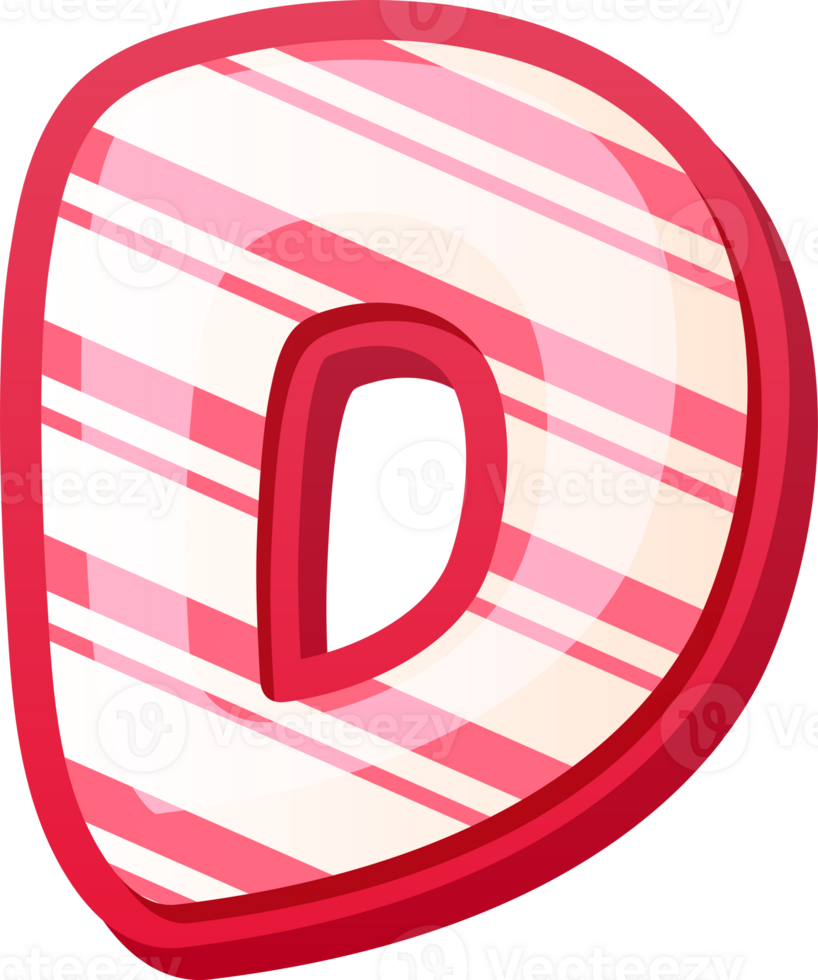 Candy Alphabet Letter D png