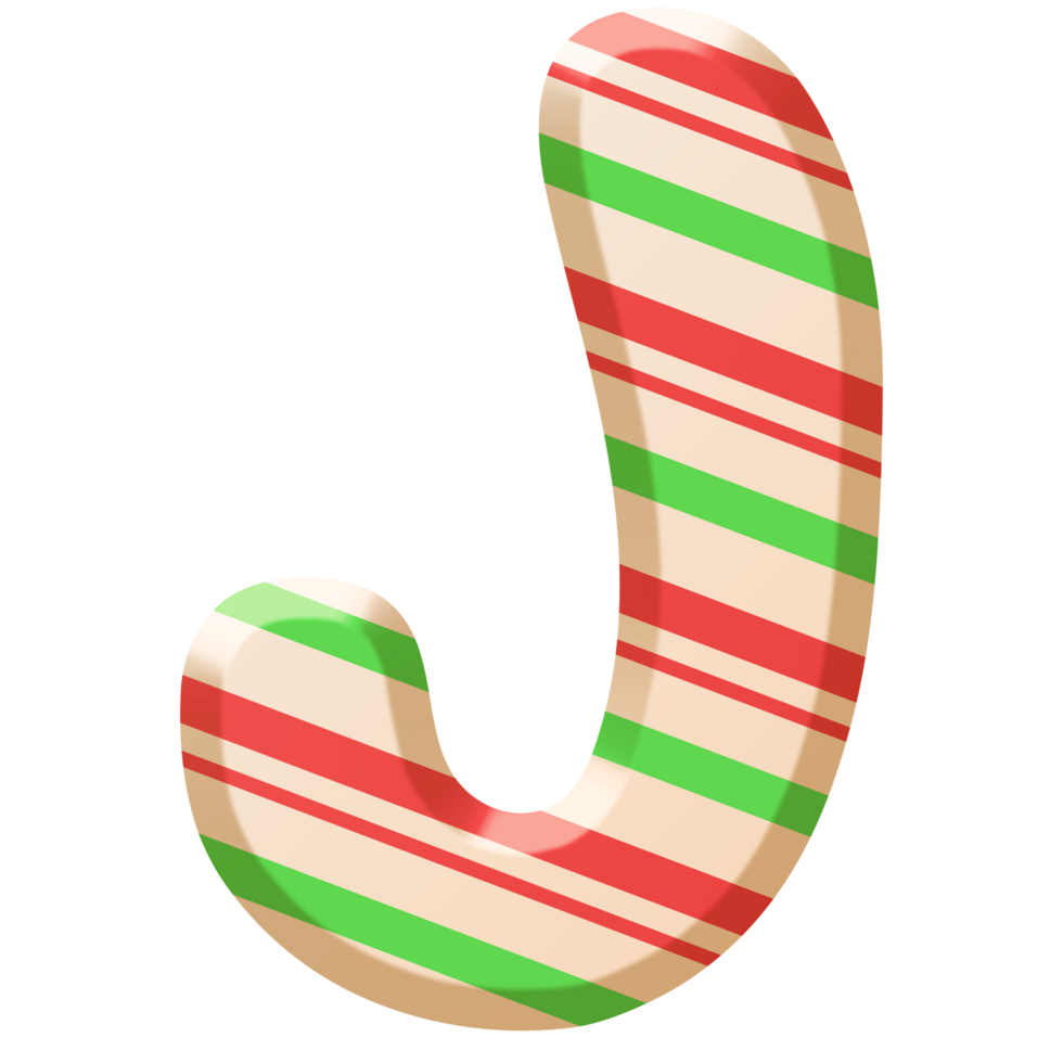Candy Alphabet Uppercase Letter J png