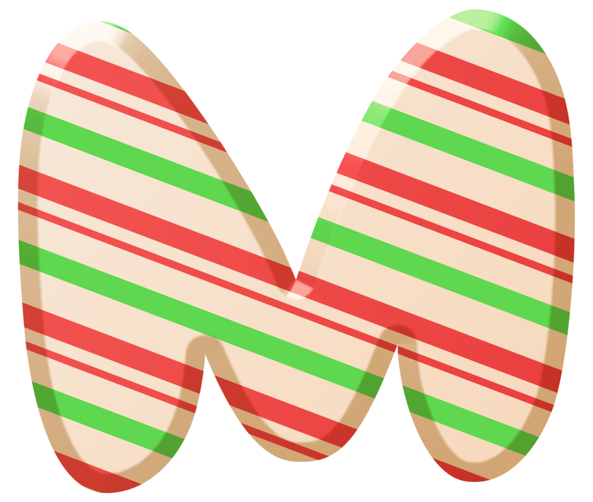 Candy Alphabet Uppercase Letter M png