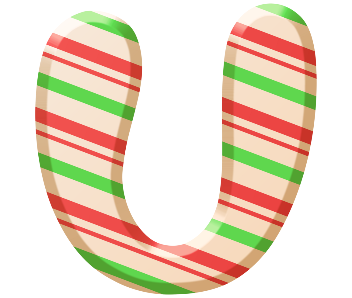 Candy Alphabet Uppercase Letter U png