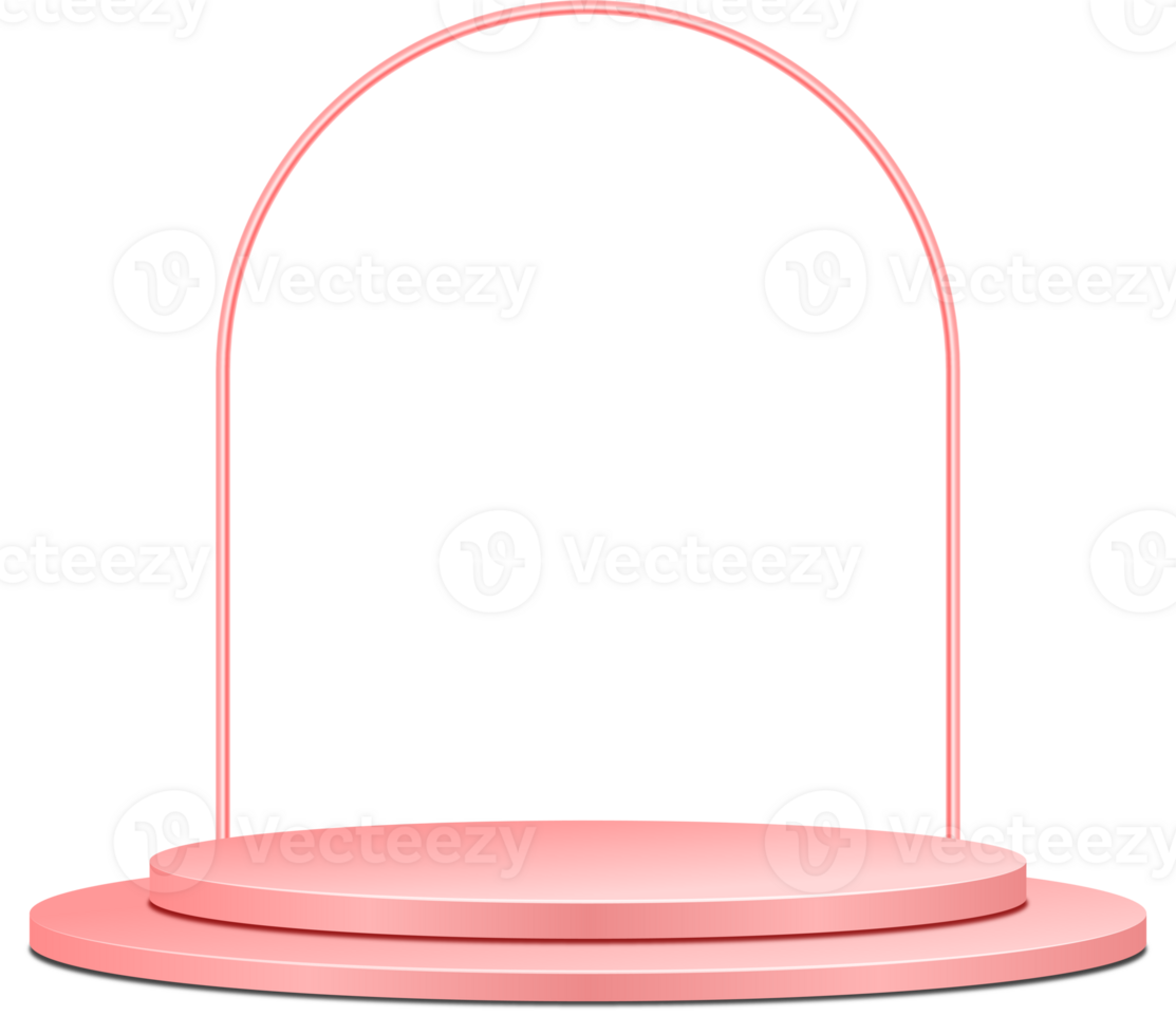 3D Pink Podium png