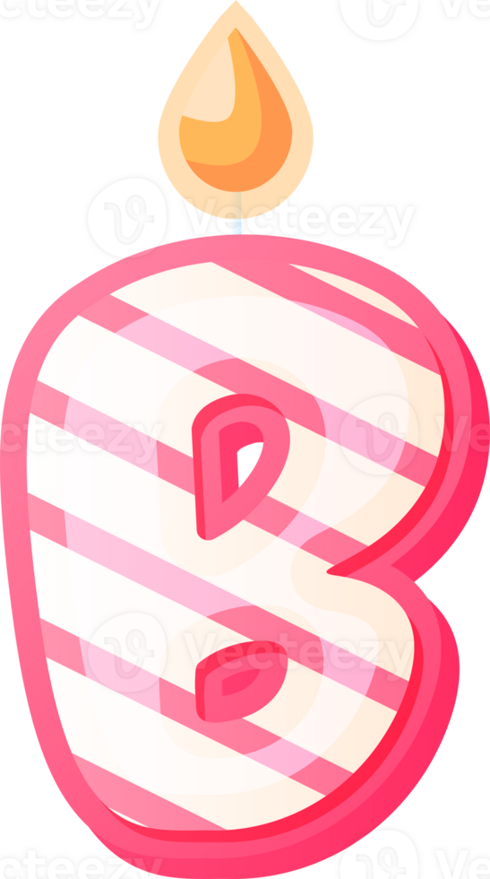 Brithday Candle Alphabet Letter B png