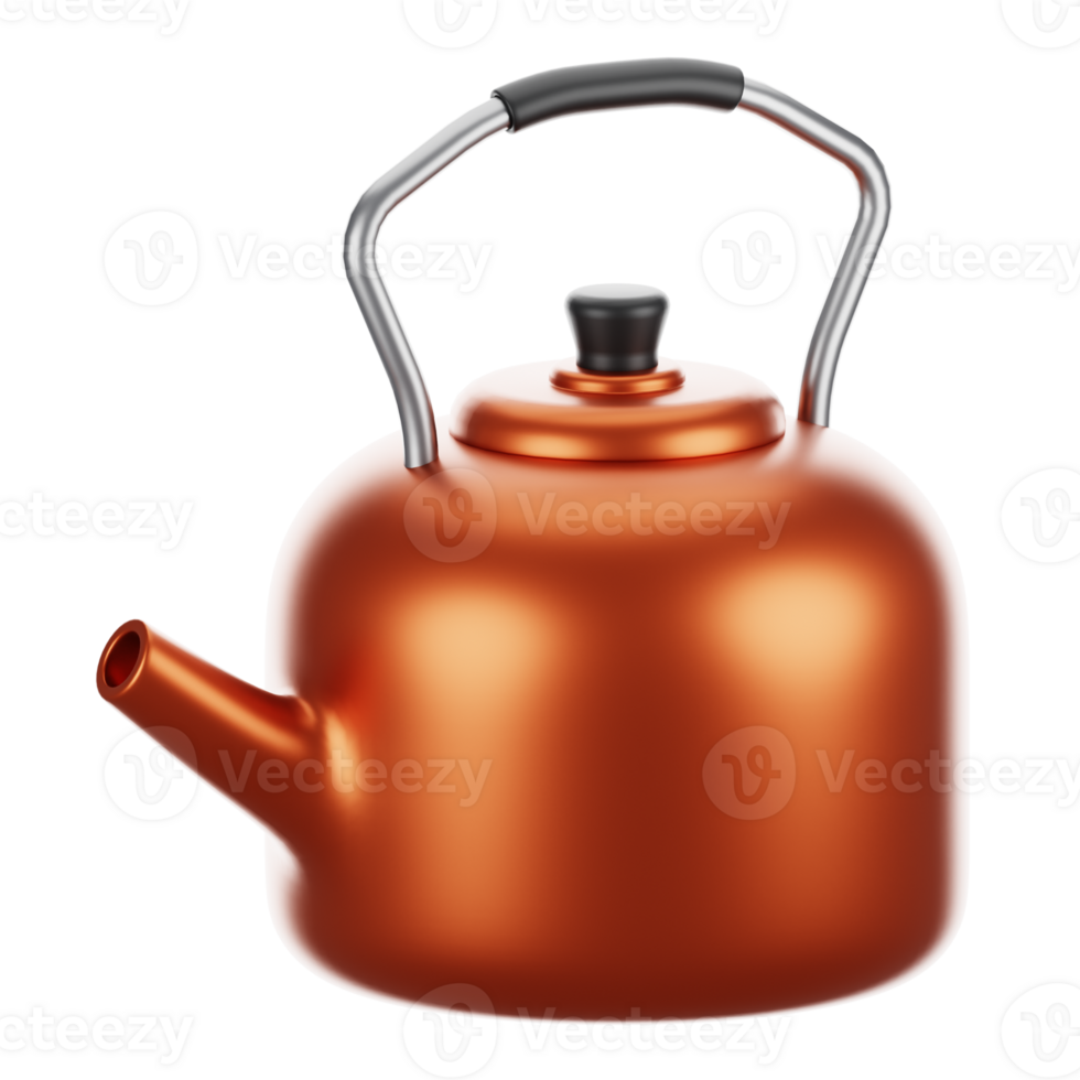 3d rendering camping icon concept. 3d render kettle png