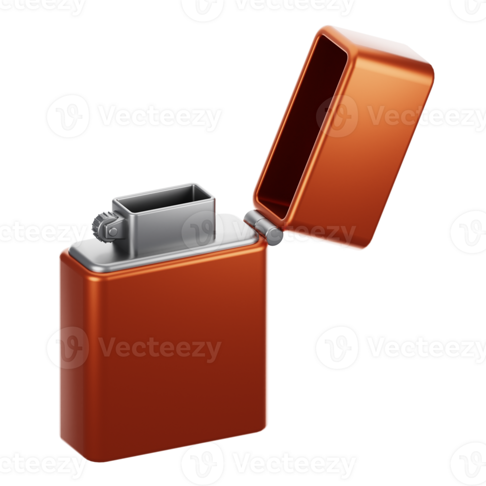 3d rendering camping icon concept. 3d render lighter png
