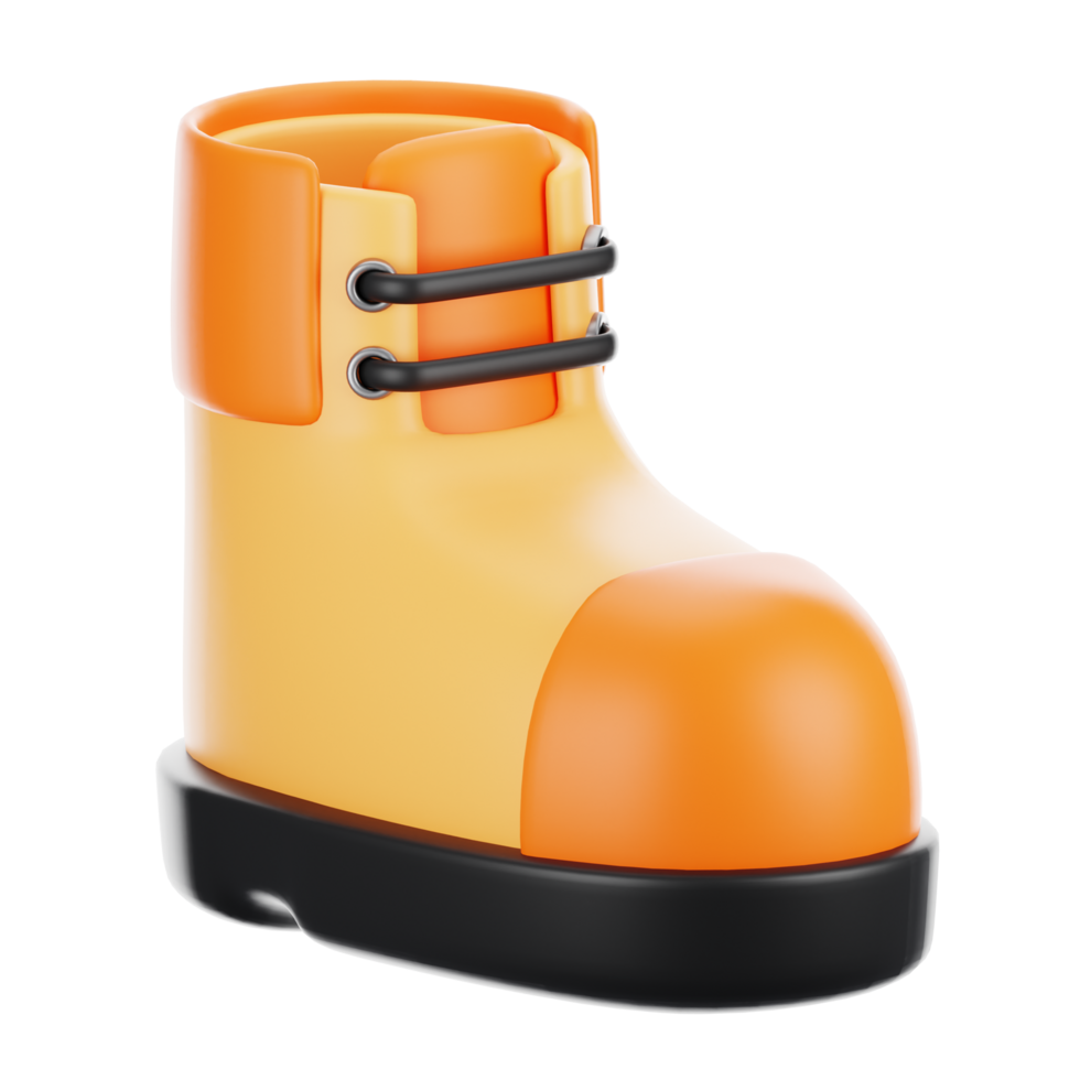 3d rendering camping icon concept. 3d render hiking shoes png