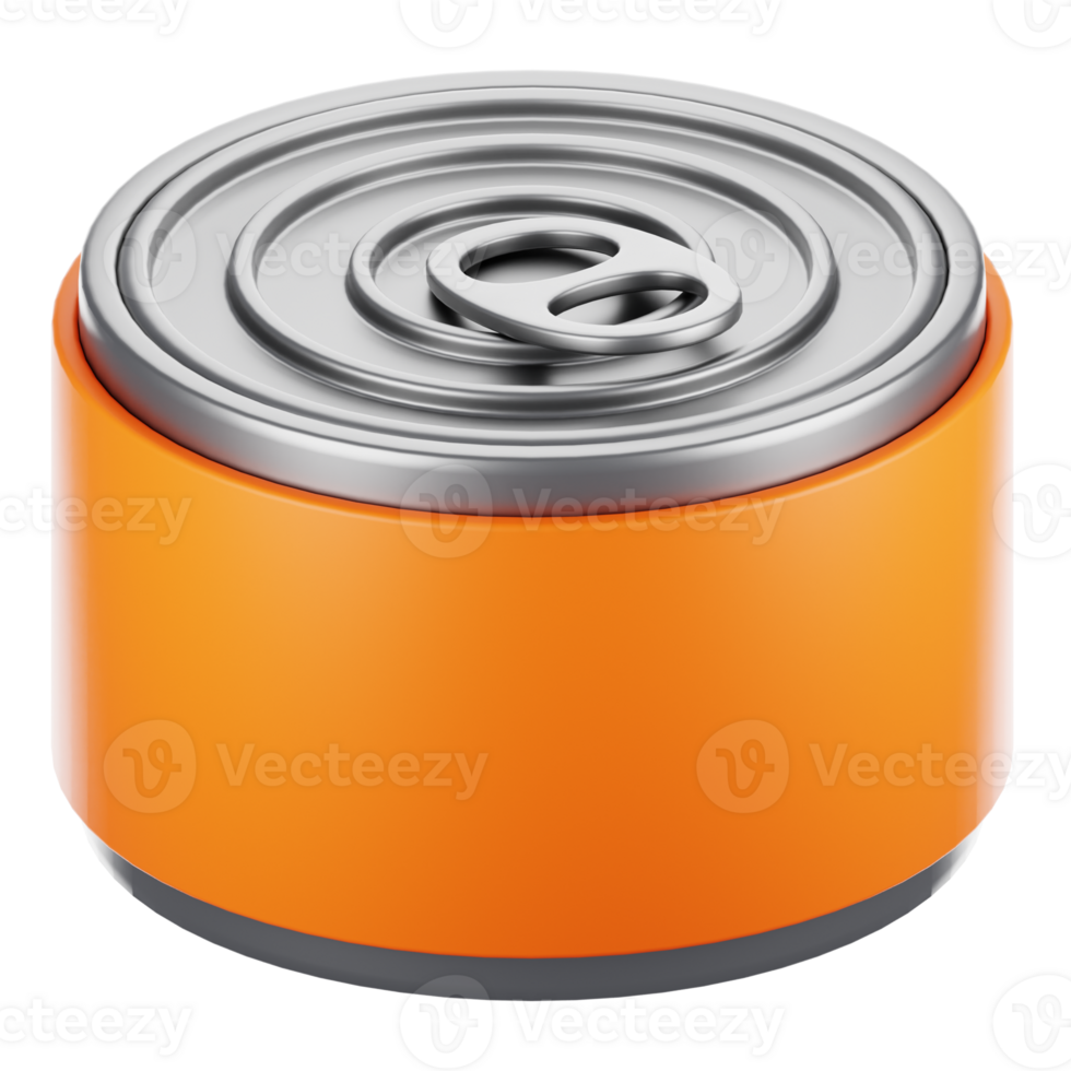 3d rendering camping icon concept. 3d render canned food png