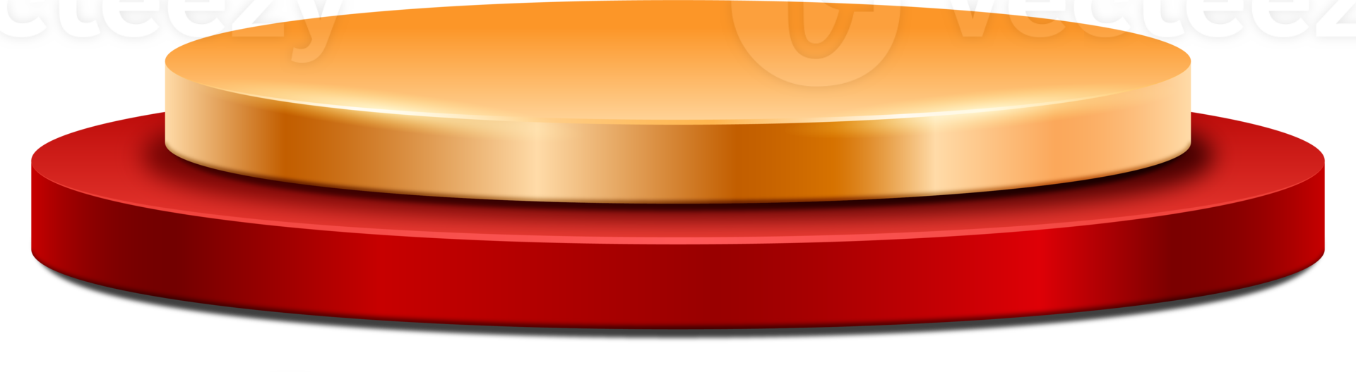 3d luxury red and golden podium png