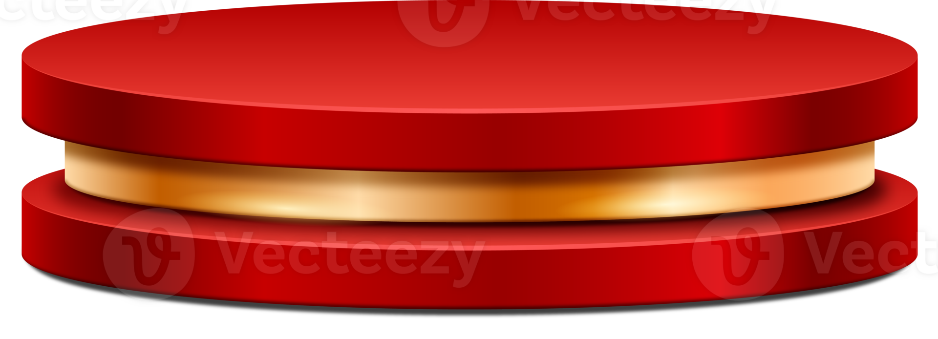 3d luxury red and golden podium png