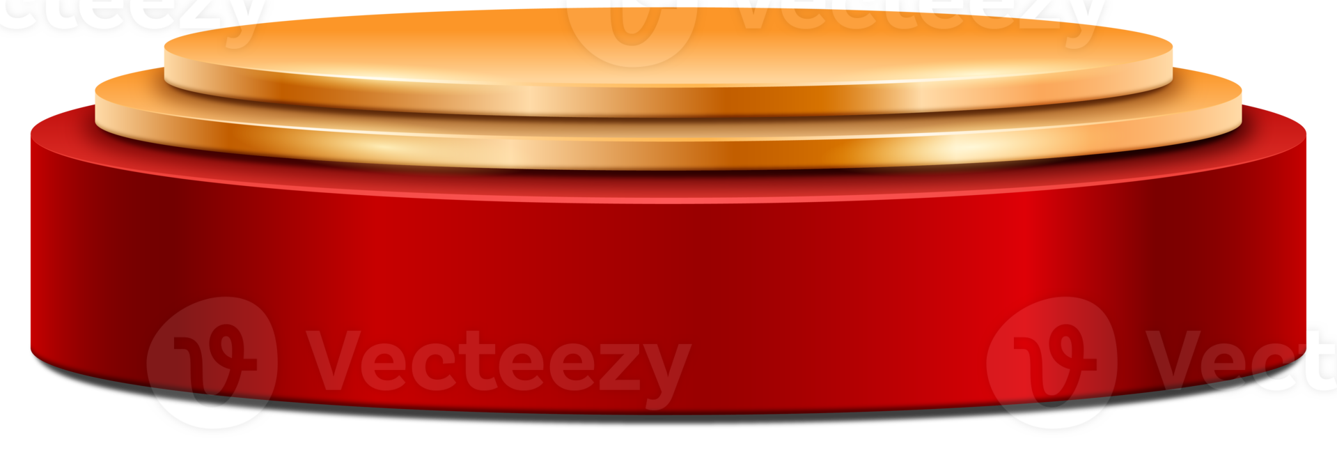 3d luxury red and golden podium png