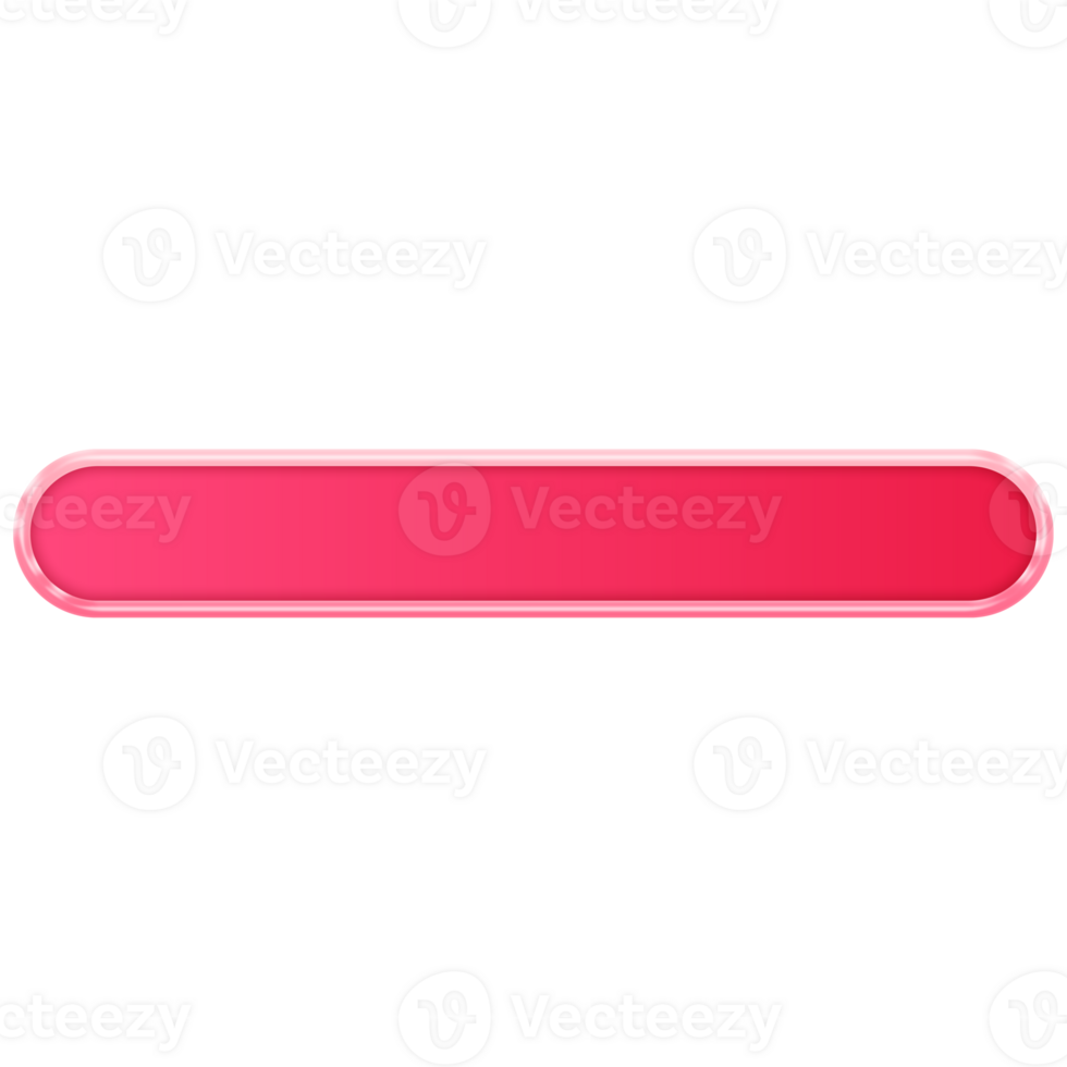 Pink Button. Empty Web Button. Modern Trendy Button png