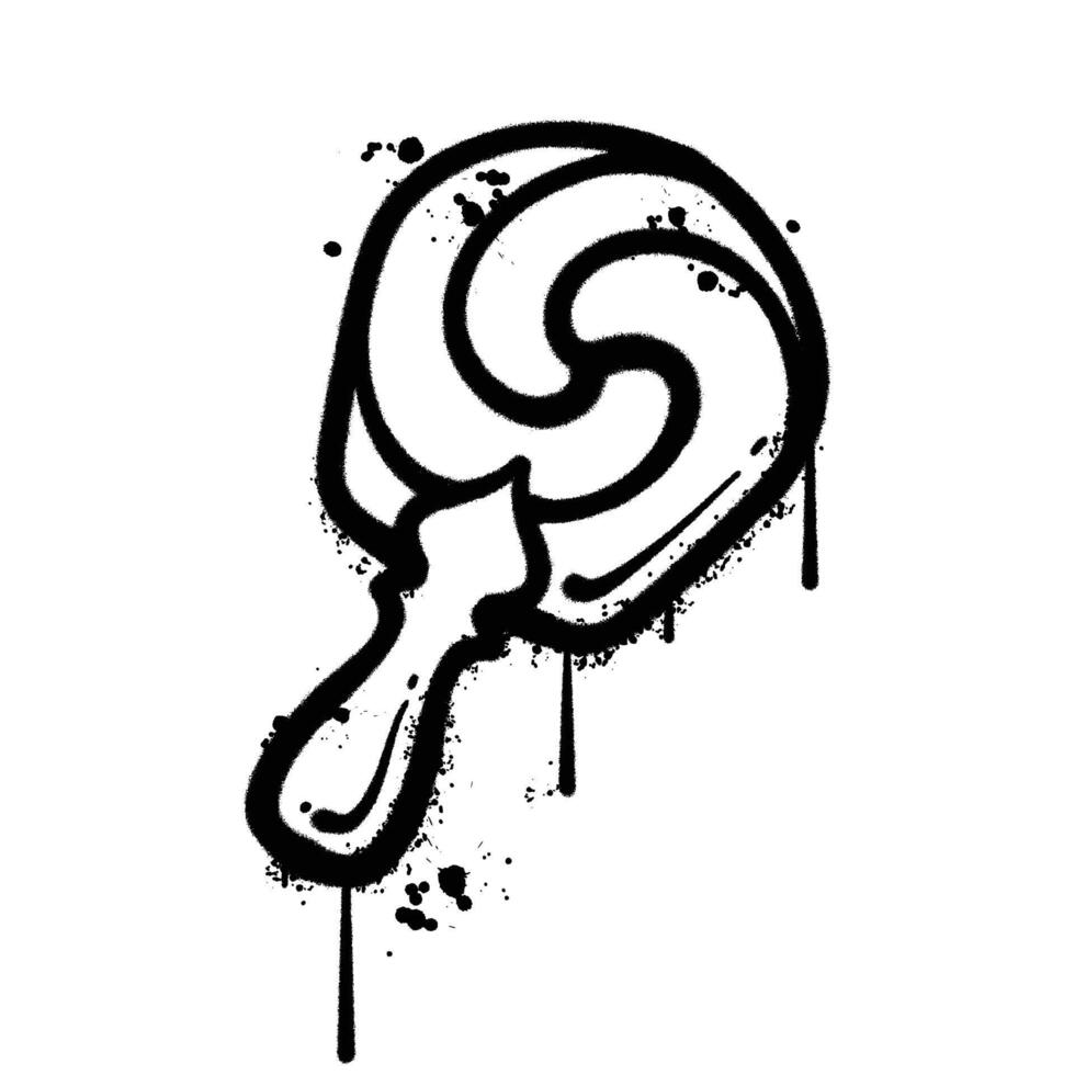 Graffiti spray fan isolated on white background vector