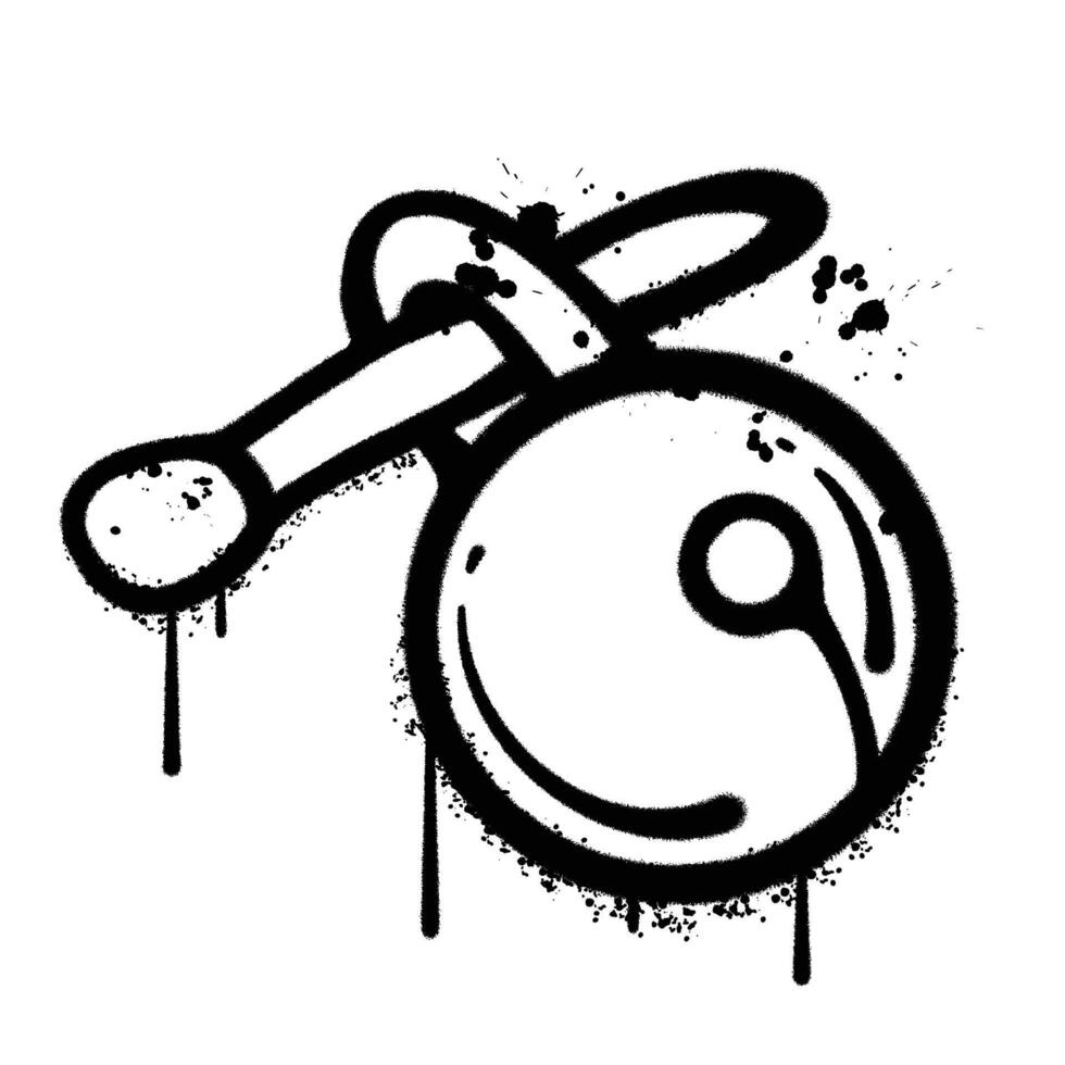Graffiti spray bell isolated on white background vector
