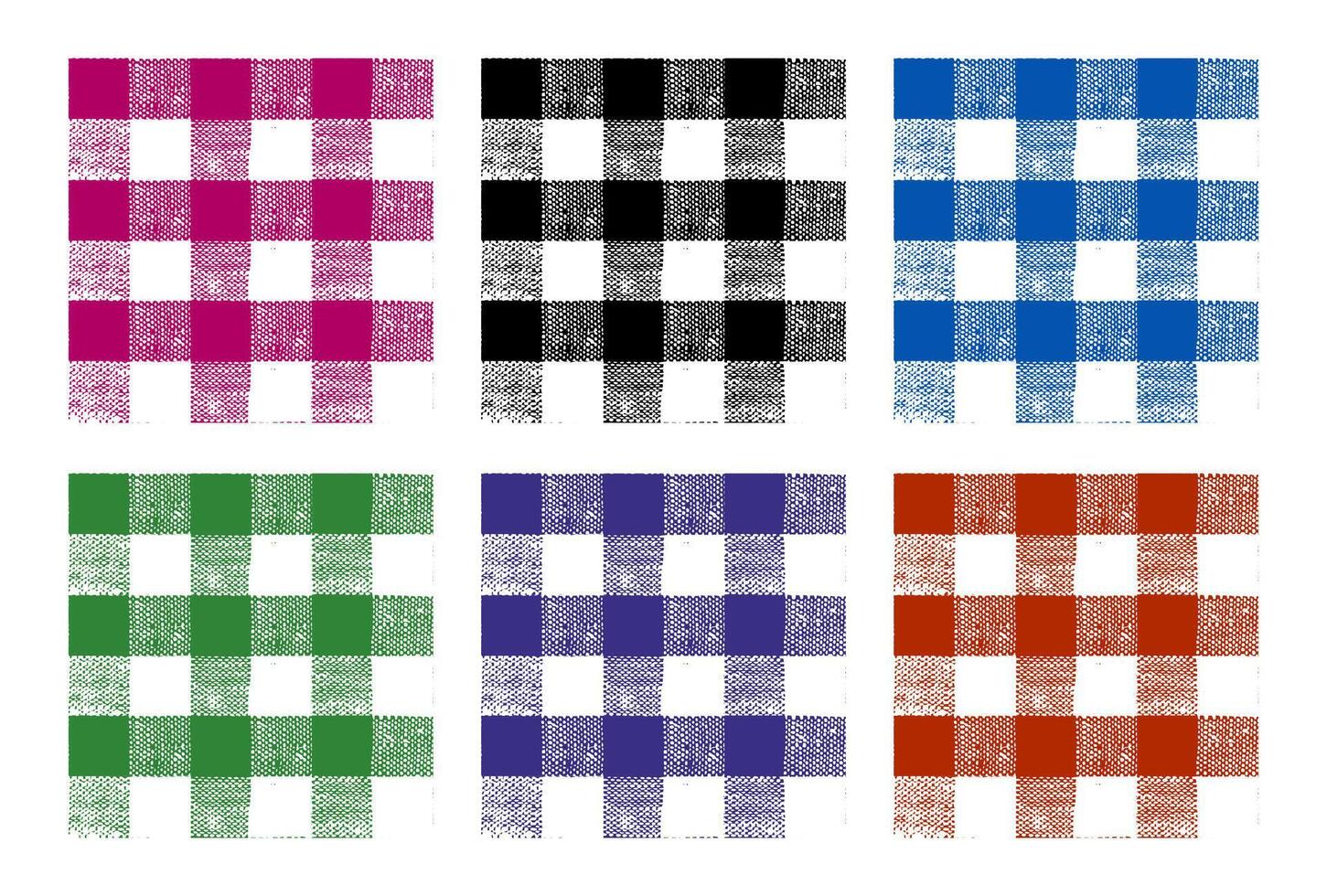 Gingham Checkered Tablecloth Pattern Background vector