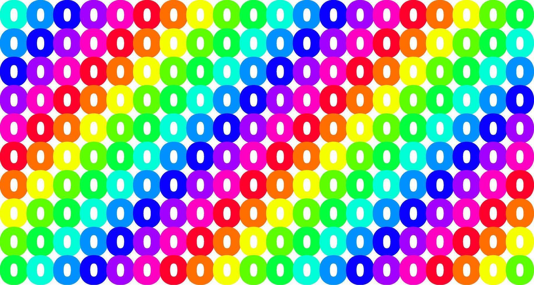 Rainbow Letter O Pattern Background vector