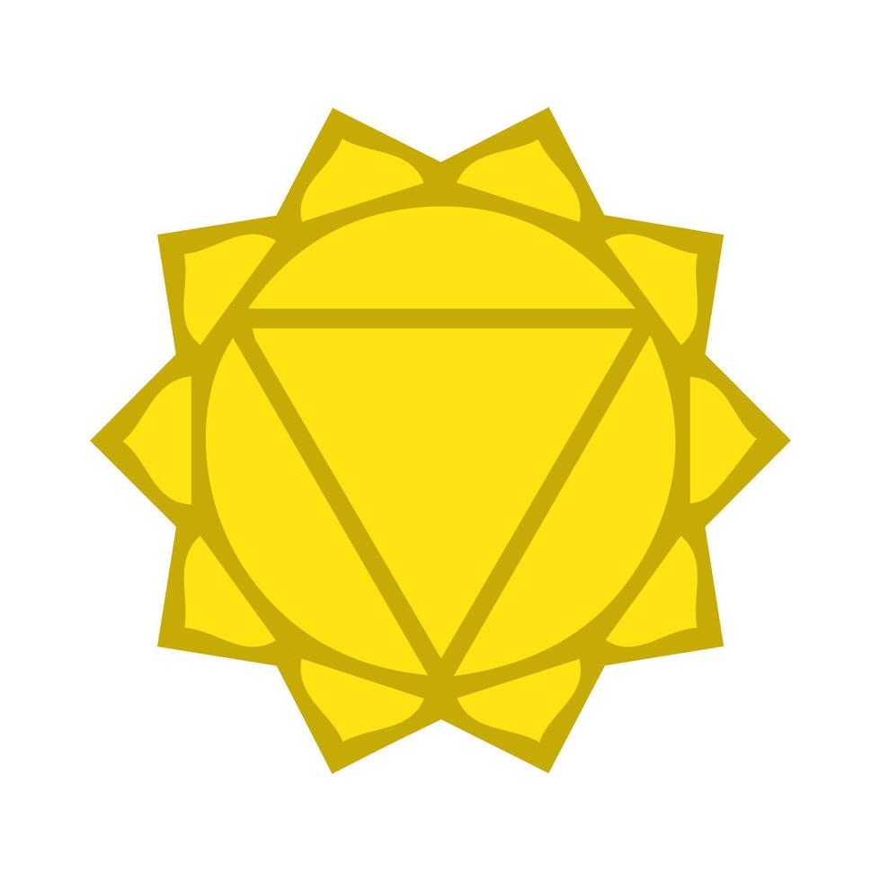 Solar Plexus Chakra Icon vector