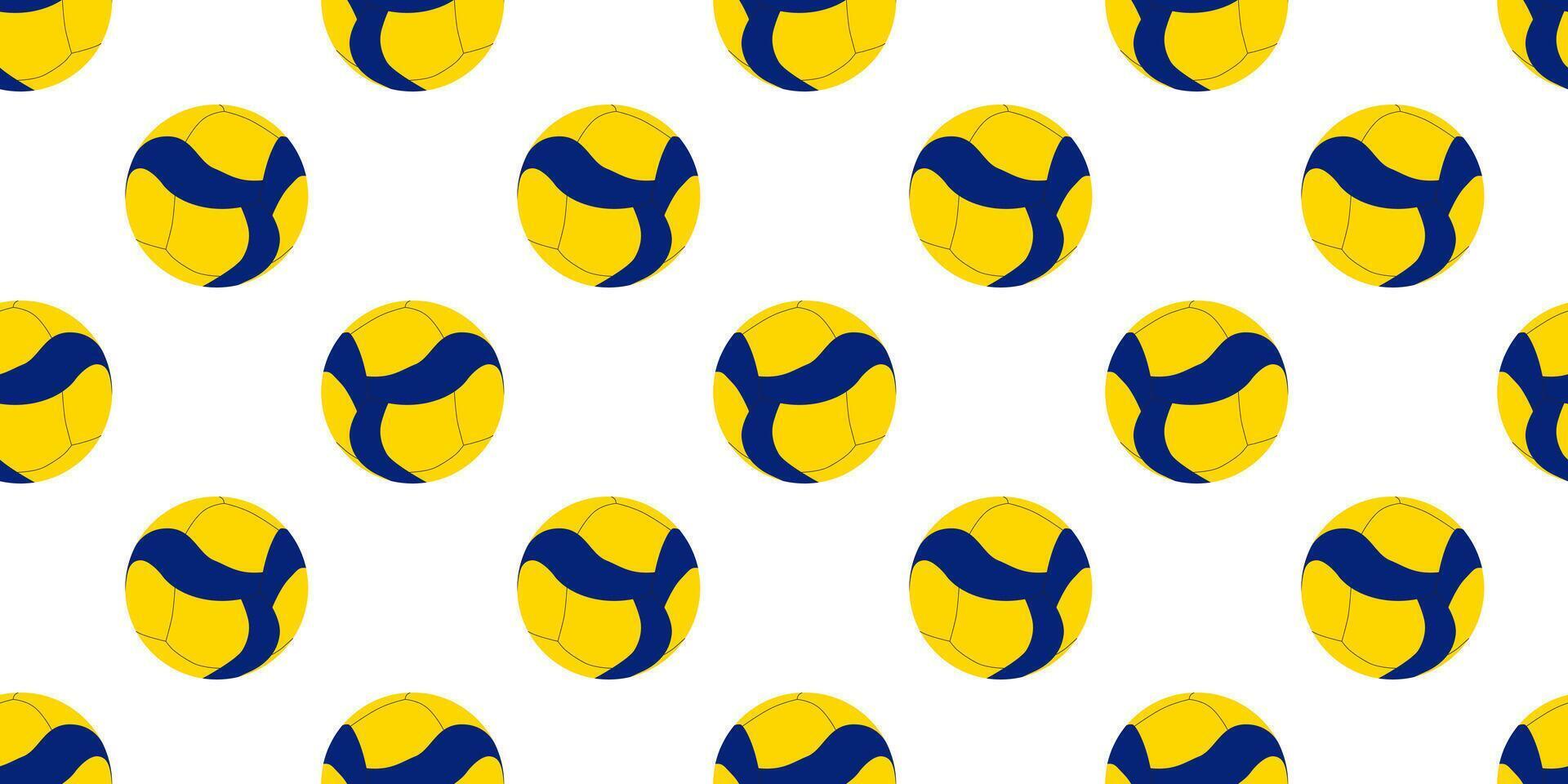 Seamless Pattern with Volleyball Balls on a White Background, Sports Games, Inventory for Sportsmen vector